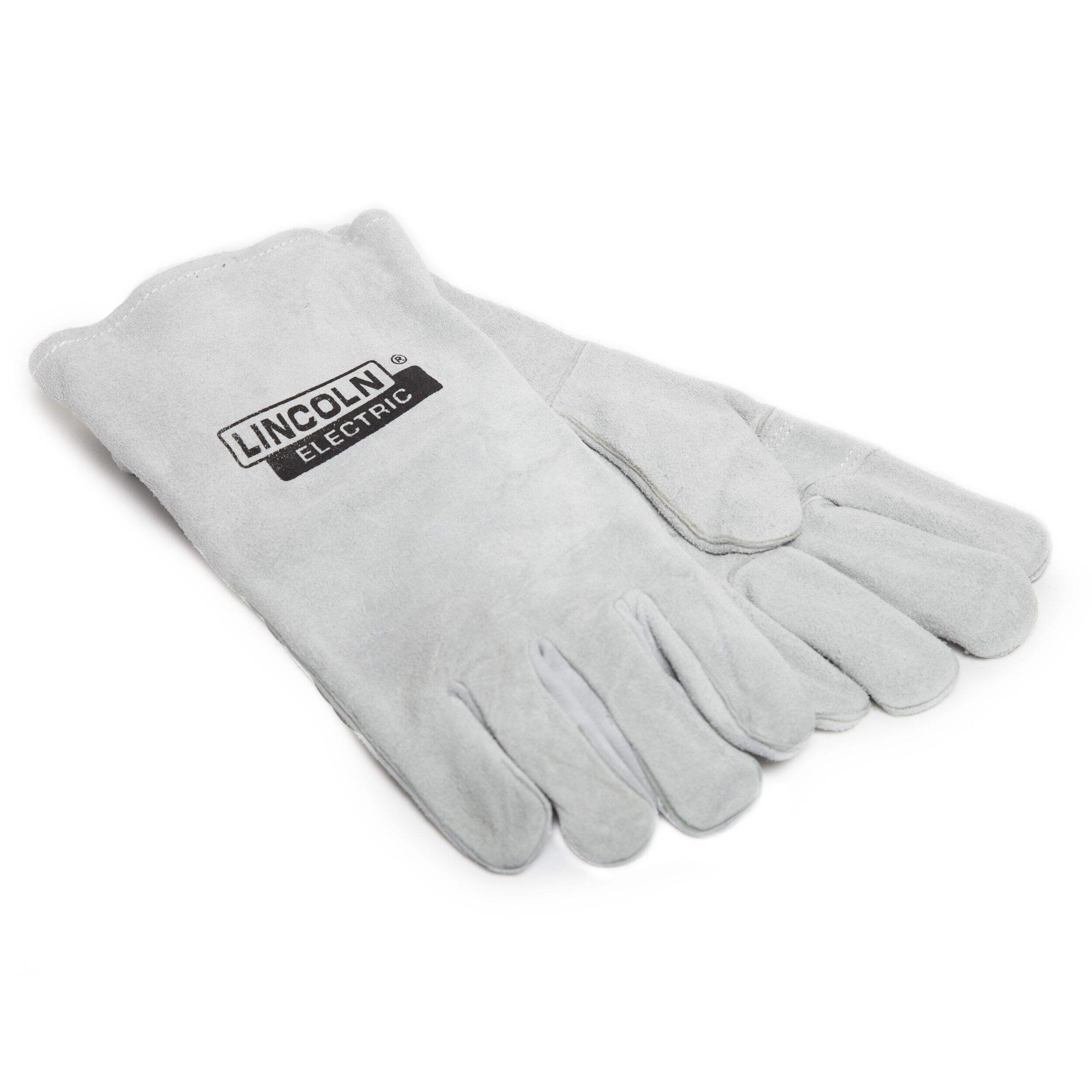 Lincoln Electric Leather Welding Gloves, White, One Size Composite_or_Mixed