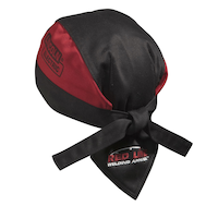 Lincoln Electric Flame Retardant Cotton Welding Doo Rag, Black/Red, One Size Back_Angled_Left