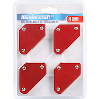 Mastercraft Multi-Angle Mini Welding Magnets, Red, 4-Pc
