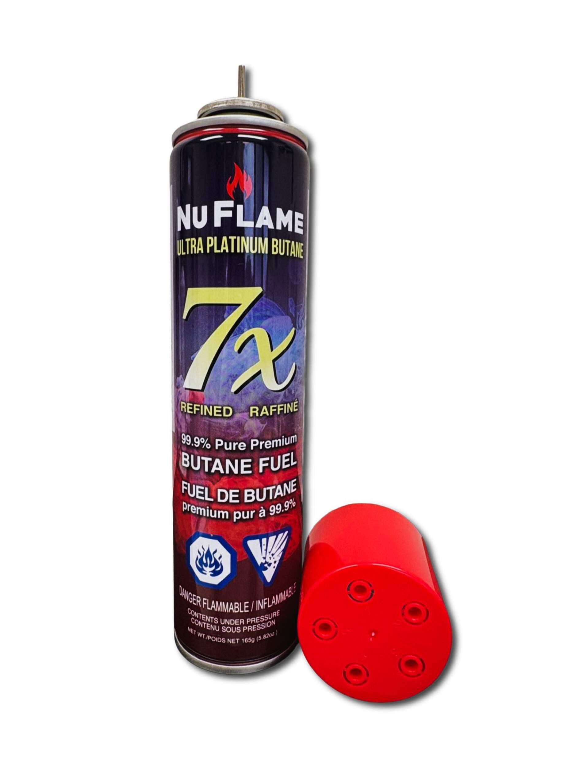 NuFlame Ultra Platinum Butane, 165 Grams Front_Flat