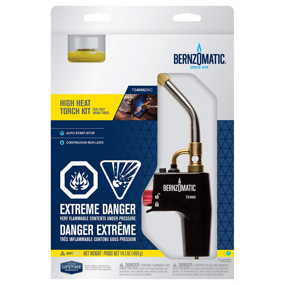 Bernzomatic TS4000 MaP/Pro HighHeat ProPane Torch Kit, 400g