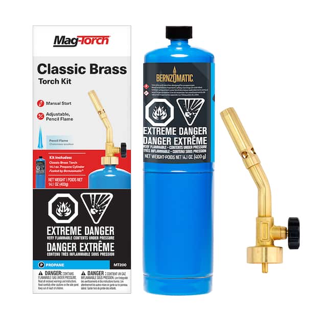 Mag-Torch® MT200 Classic Brass Adjustable-TemPerature ProPane Torch Kit