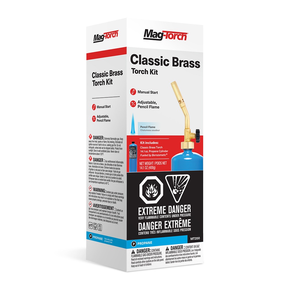 MagTorch® MT200 Classic Brass AdjustableTemPerature ProPane Torch Kit