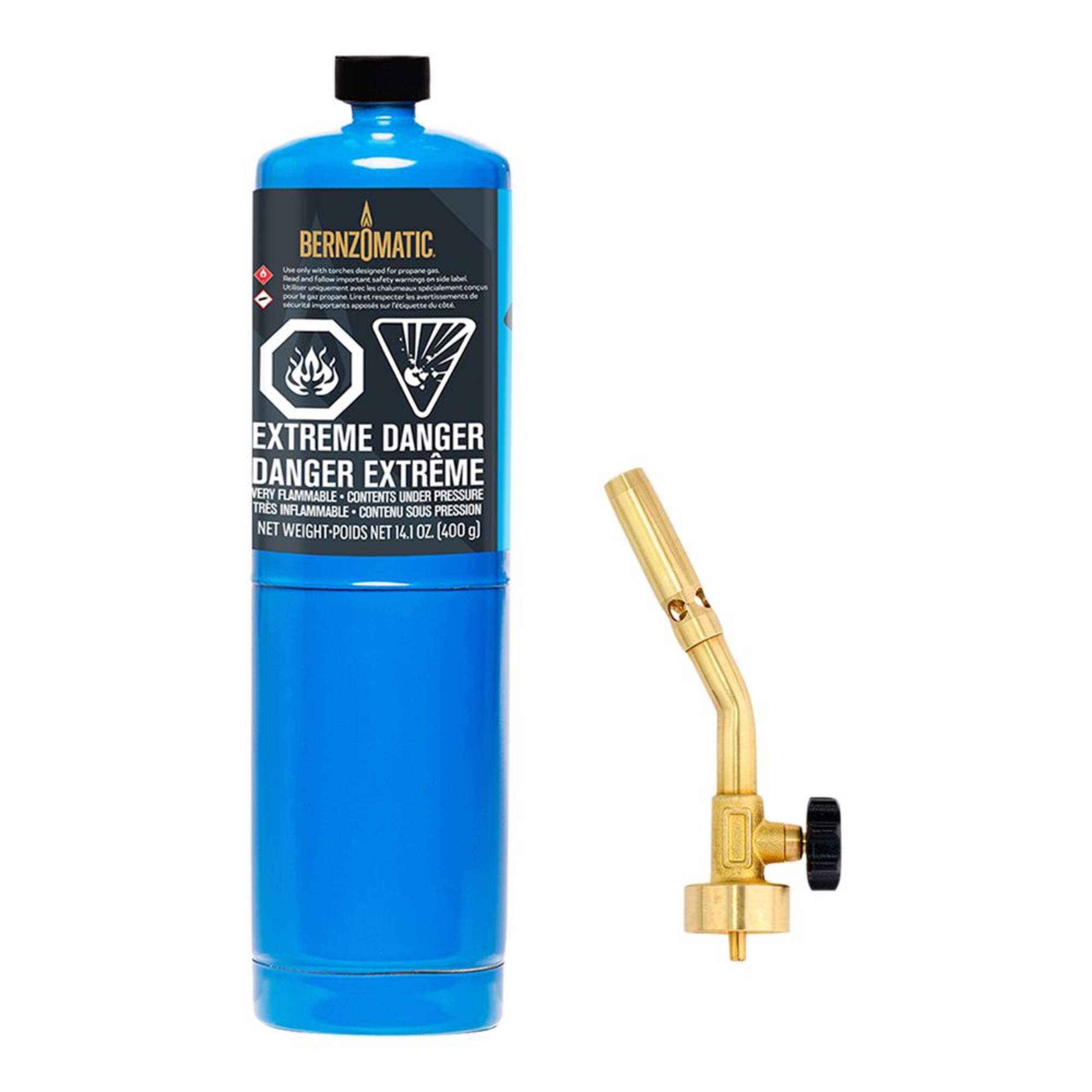 Mag-Torch MT200 Classic Brass Adjustable-Temperature Propane Torch Kit Front_Flat