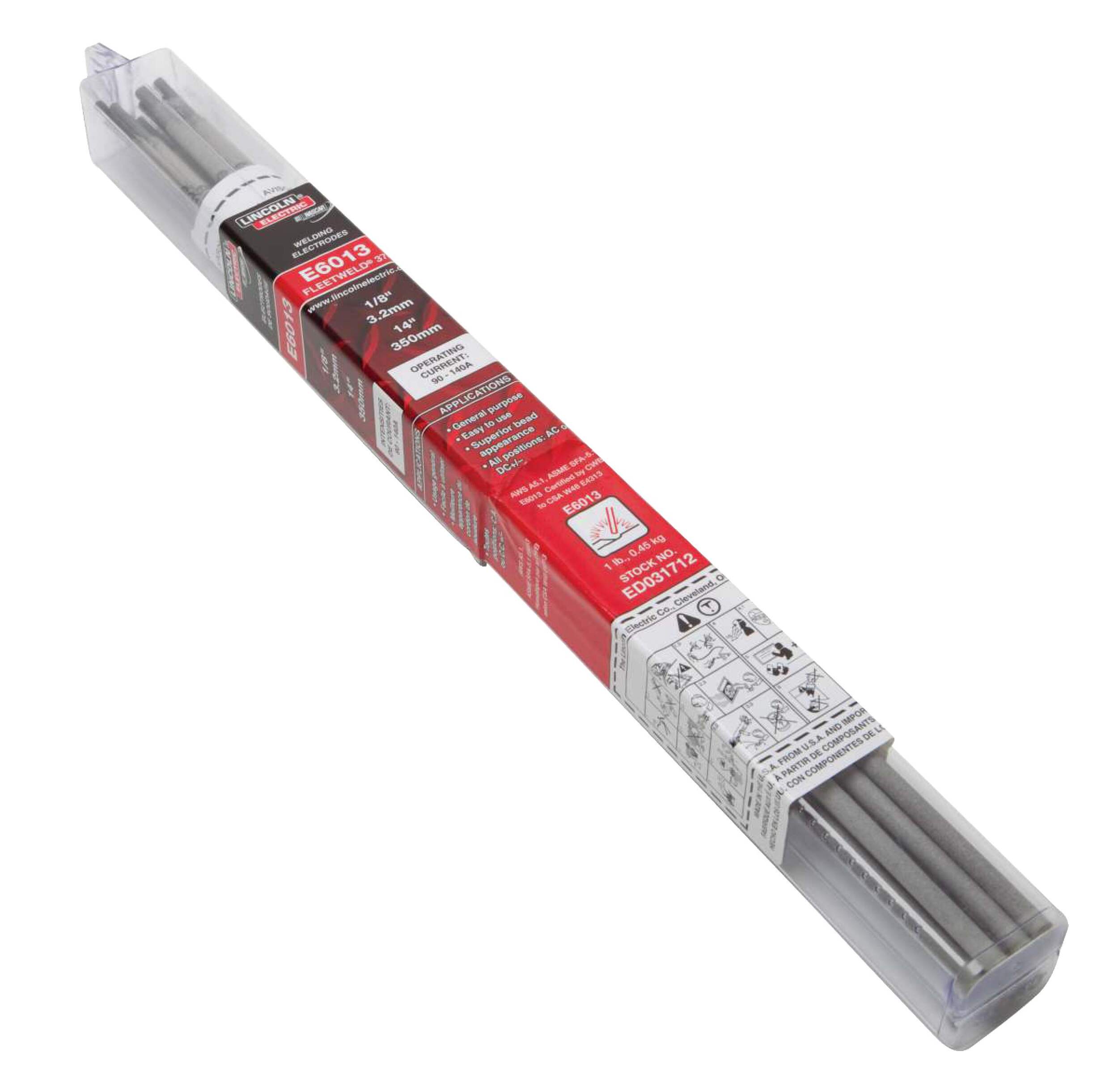 Lincoln Electric E6013 Welding Rod, 1/8-in Overhead_Plunge