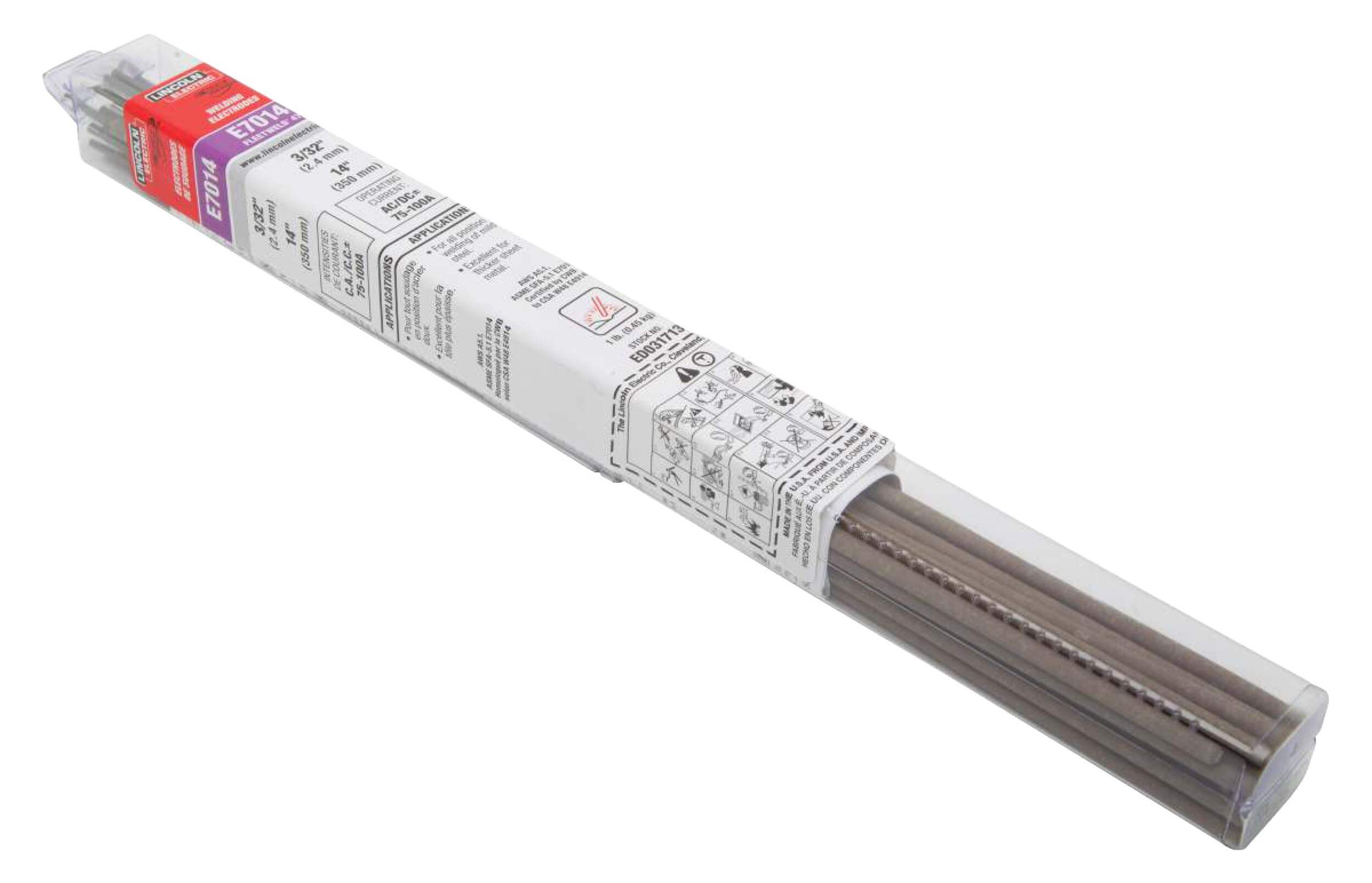 Baguette de soudure Lincoln Electric E7014, 3/32 po Overhead_Plunge
