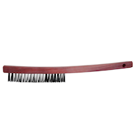 Mastercraft Shoe Wood Handle Steel Wire Brush, 14-in