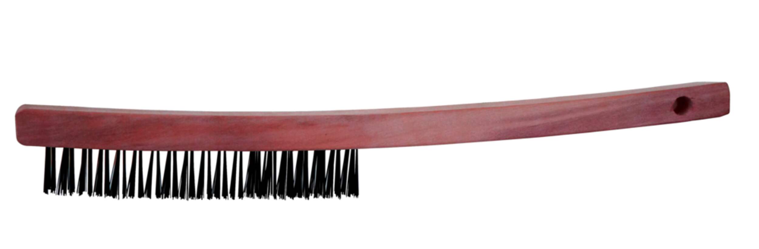 Brosse métallique en acier à manche en bois Mastercraft, 14 po Side_Left