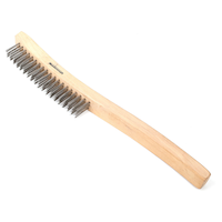 Mastercraft Wood Handle Stainless-Steel Wire Brush, 14-in