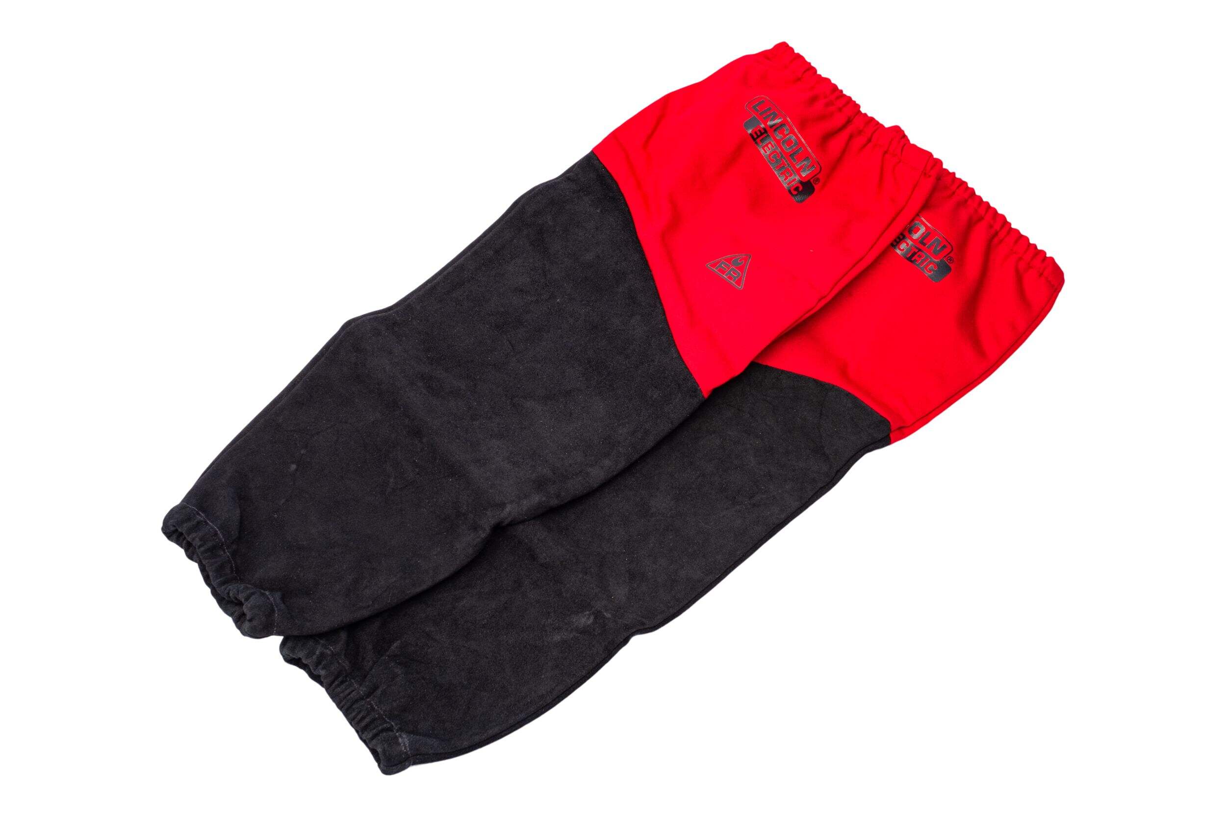 Lincoln Electric Leather Welding Sleeves, Black, 21-in Front_Three_Fourths_Angled_Left