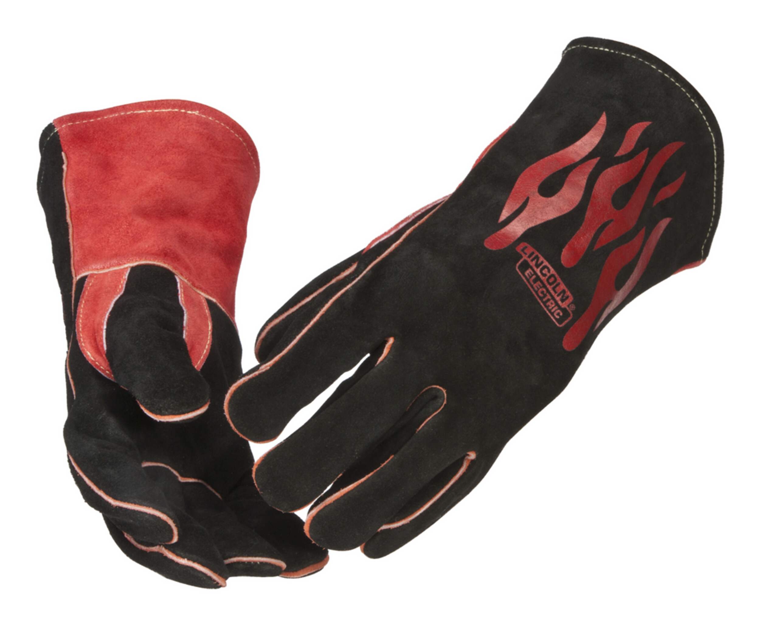 Lincoln Electric Premium Leather Welding Gloves, Black/Red, XL Canadian Tire