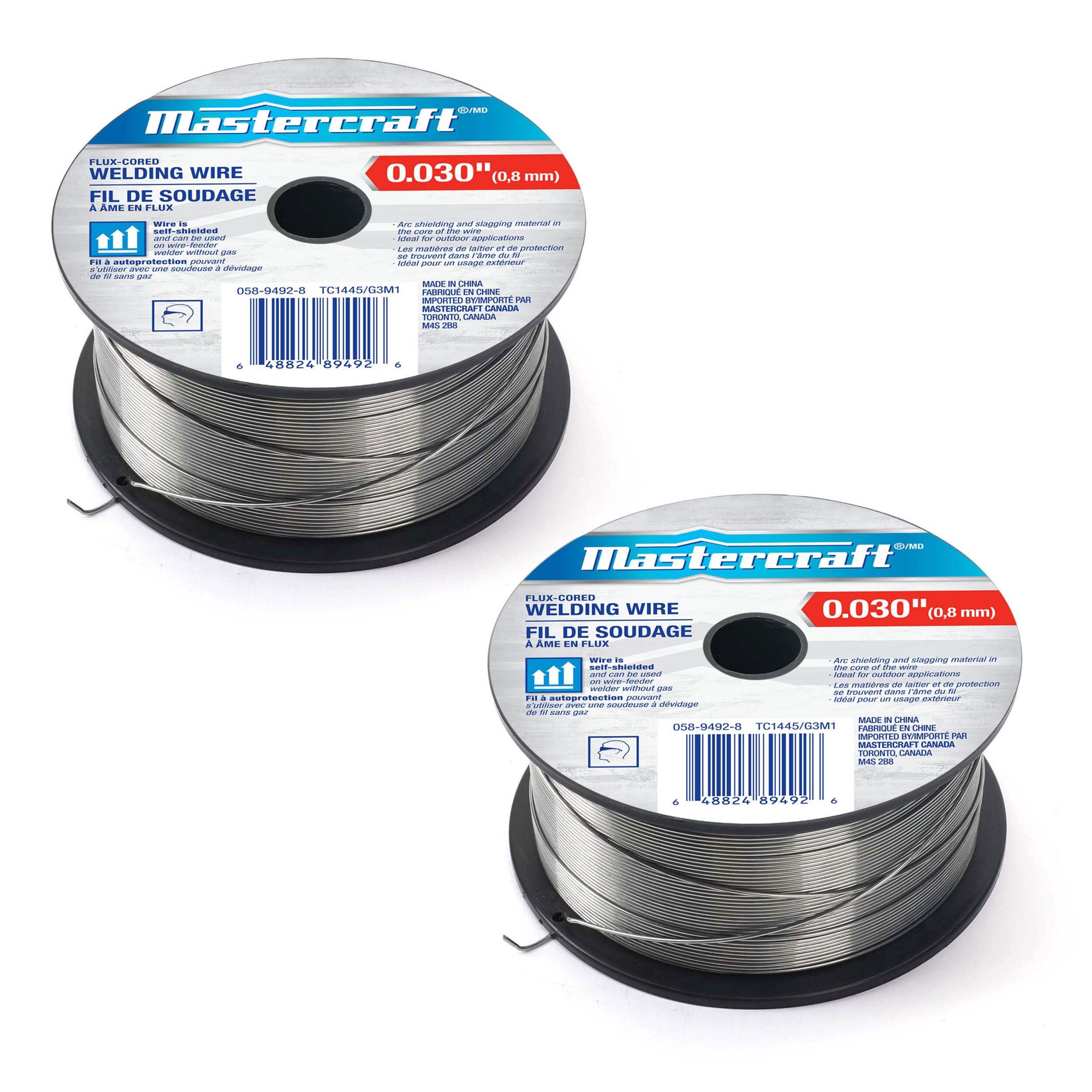 Mastercraft Flux-Cored Gasless Welding Wire, .30", 4-lb Front_Elevated