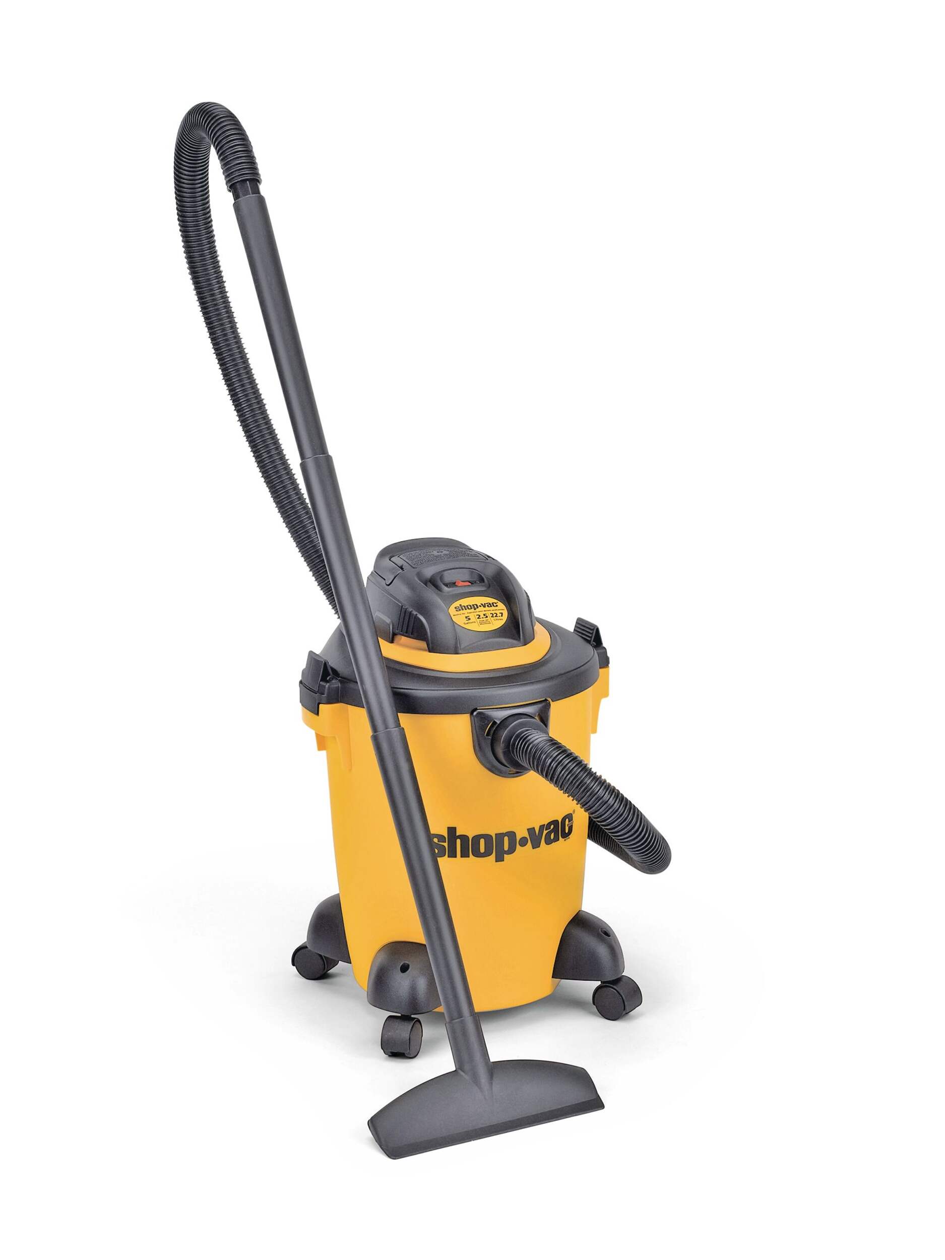 Shop-Vac® 2030548 2.5 Peak HP Wet/Dry Shop Vacuum with Hose and Accessories, 22.7-L Front_Angled_Right