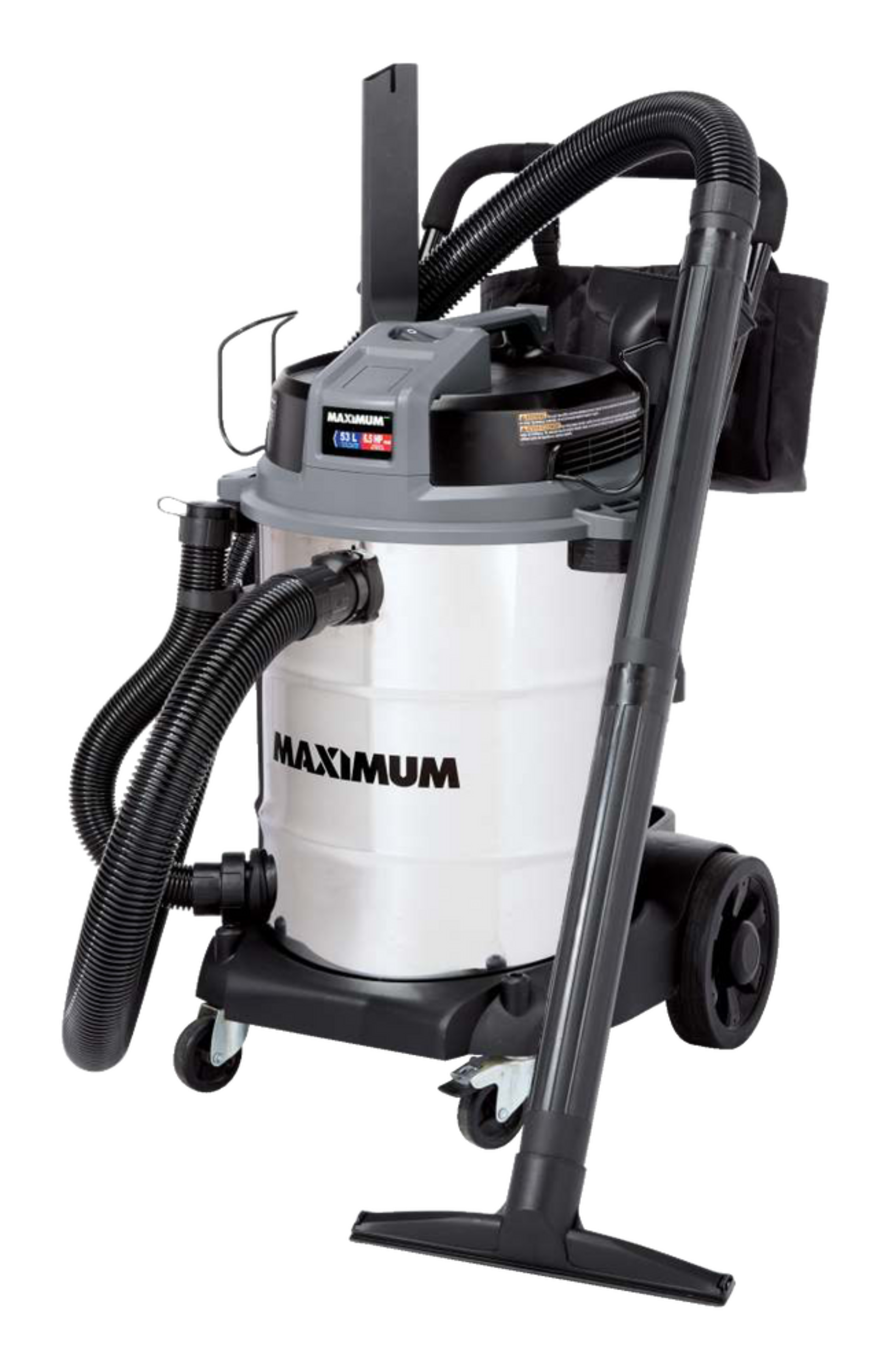 MAXIMUM Stainless Steel Wet Dry Vacuum, 53L Canadian Tire