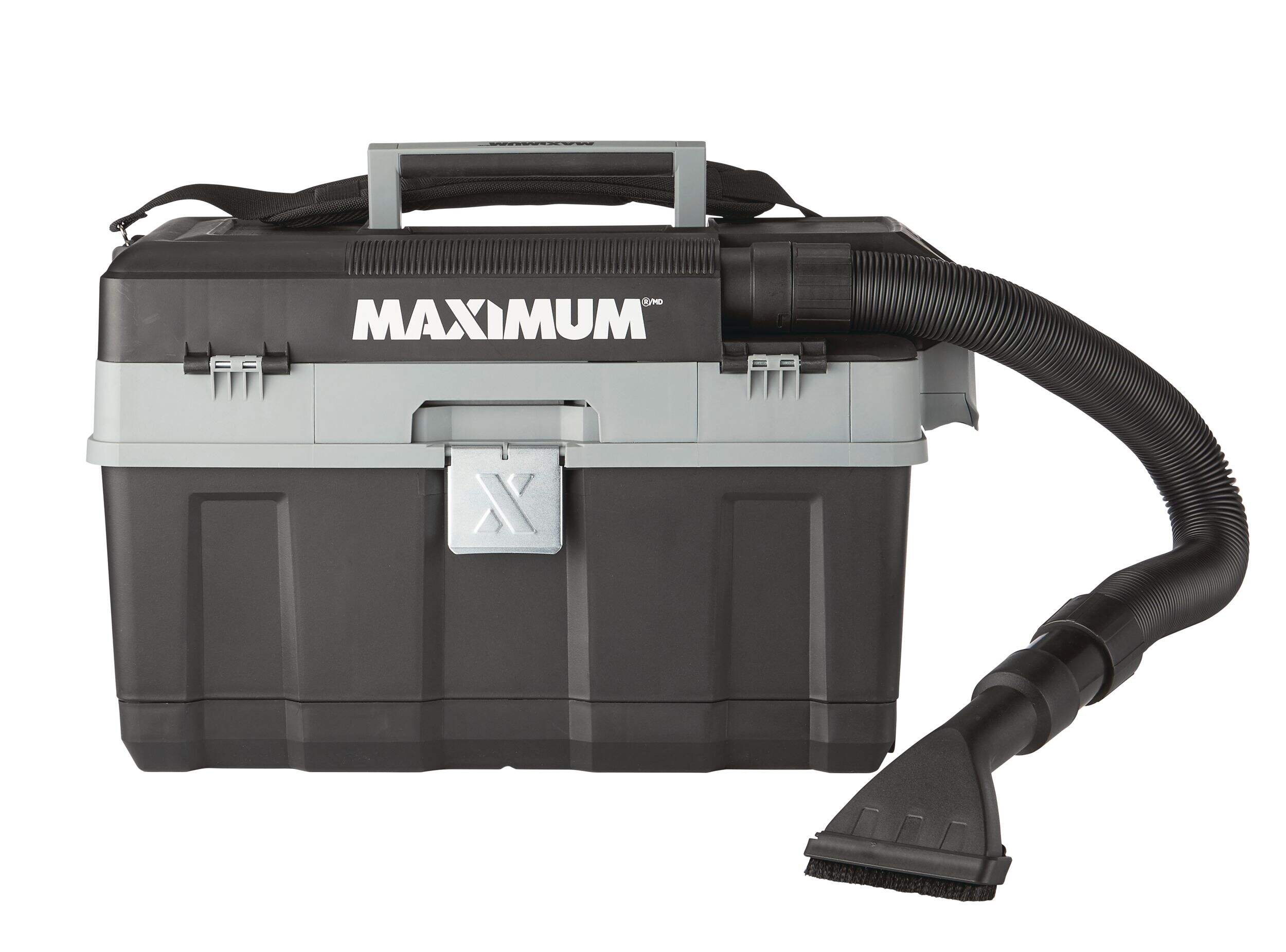 MAXIMUM DVTB204 20V Li-Ion Cordless Wet/Dry Shop Vacuum with 2.0 Ah Battery & Accessories, 15-L Front_Flat