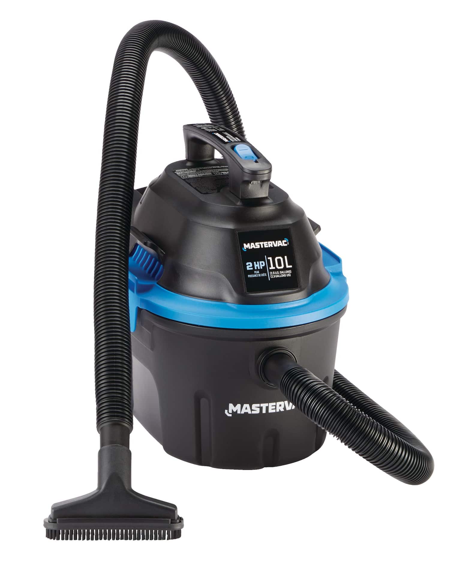 Mastercraft Mastervac AA255 2 0 Peak HP Poly Wet Dry Shop Vacuum with Hose and Accessories  10-L