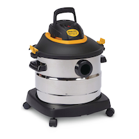Shop-Vac® 2031848 2.5 Peak HP Stainless Steel Wet/Dry Shop Vacuum with Hose and Accessories, 30-L Front_Three_Fourths_Angled_Right