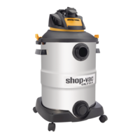 Aspirateur d'atelier de déchets secs/humides en acier inoxydable puissance de crête de 5,5 HP Shop-Vac 5762248 SVX2 avec tuyau et accessoires, 45 L