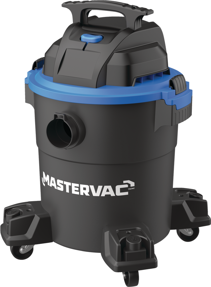 Mastervac AT18116P 4.0 Peak HP Poly Wet/Dry Shop Vacuum with Hose and