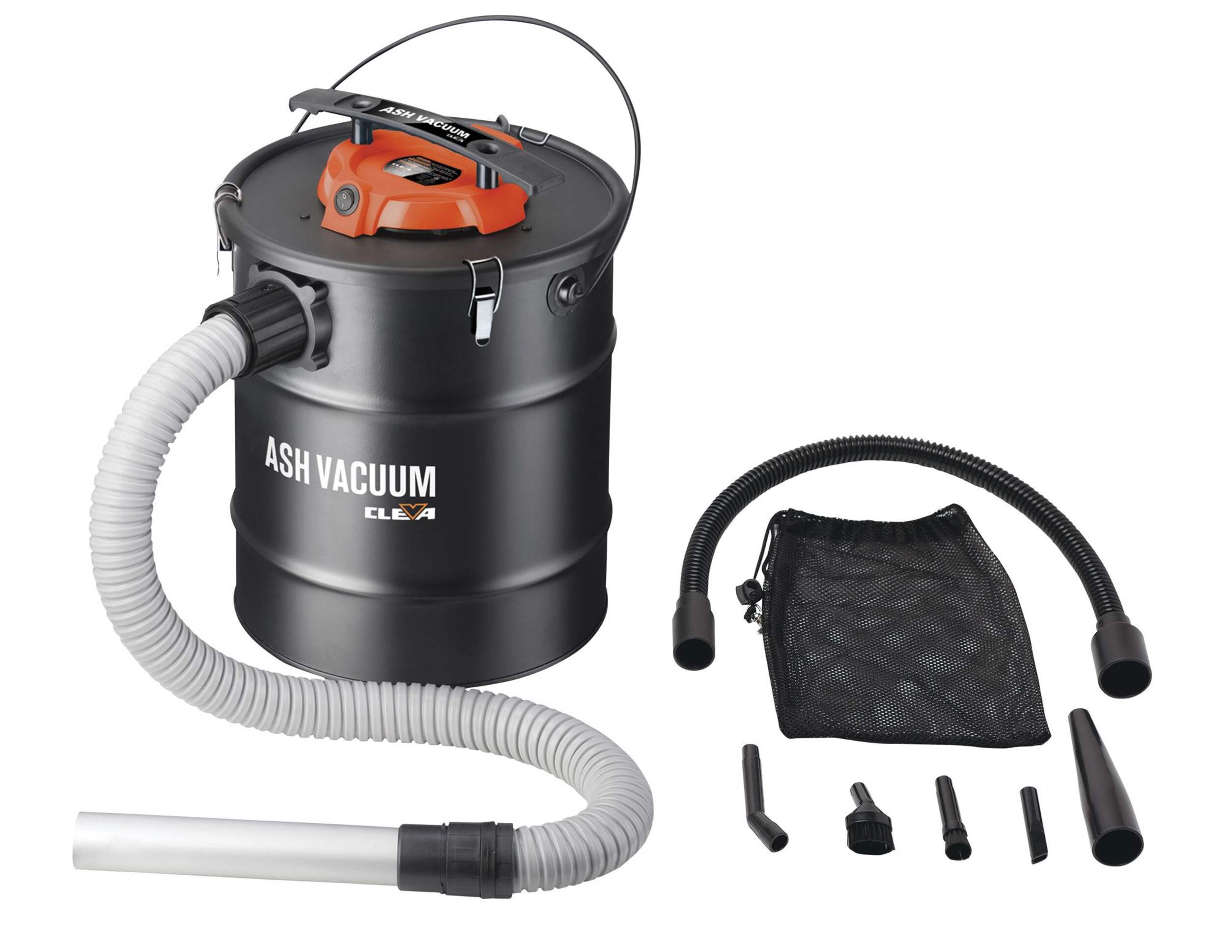 Cleva Ash Vacuum with Pellet Stove Kit, 7-pc Composite_or_Mixed
