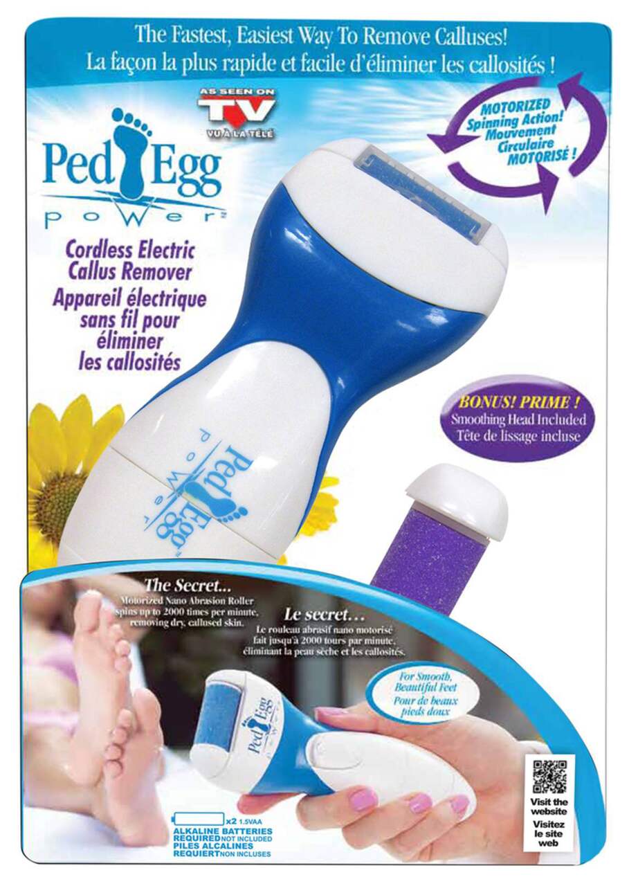 As Seen On TV Ped Egg Power Callus Remover, White