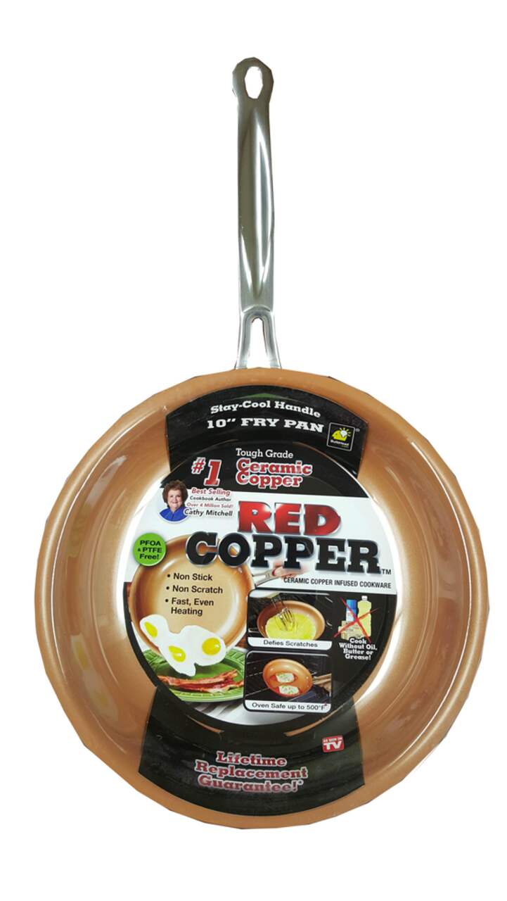 As Seen On TV Red Copper Square Pan Fry