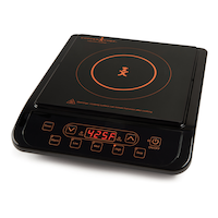As Seen On TV Copper Chef Induction Cooktop, Black Overhead_Plunge