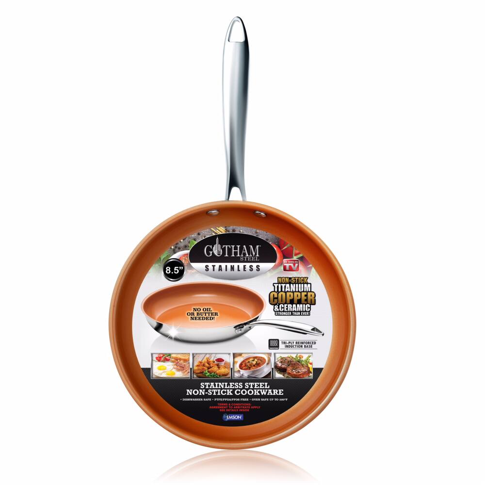 As Seen On TV Gotham Steel Stainless Frying Pan, 8.5in Canadian Tire