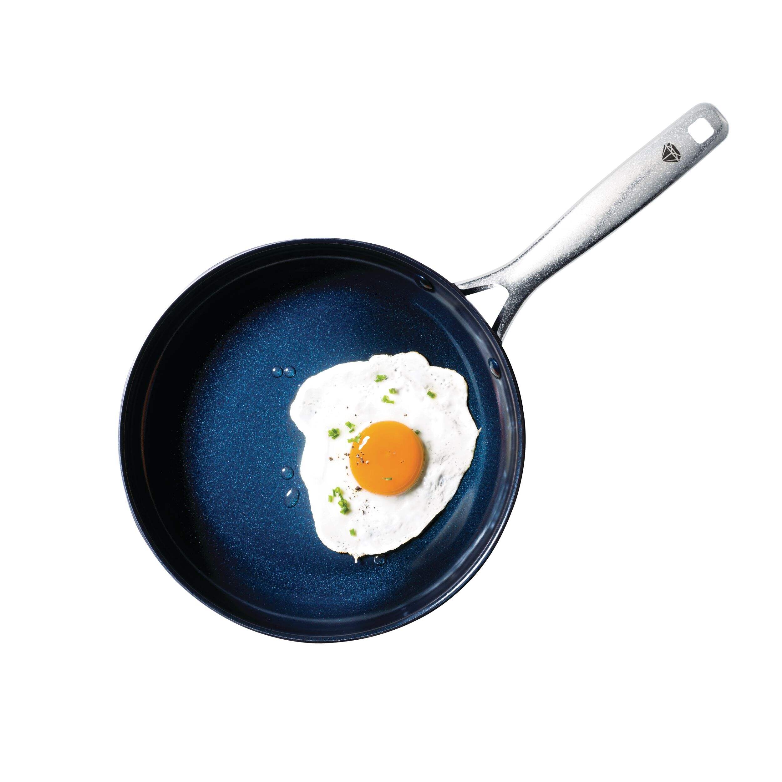 As Seen On TV Blue Diamond Non-Stick Frying Pan, 10-in Overhead_Flat