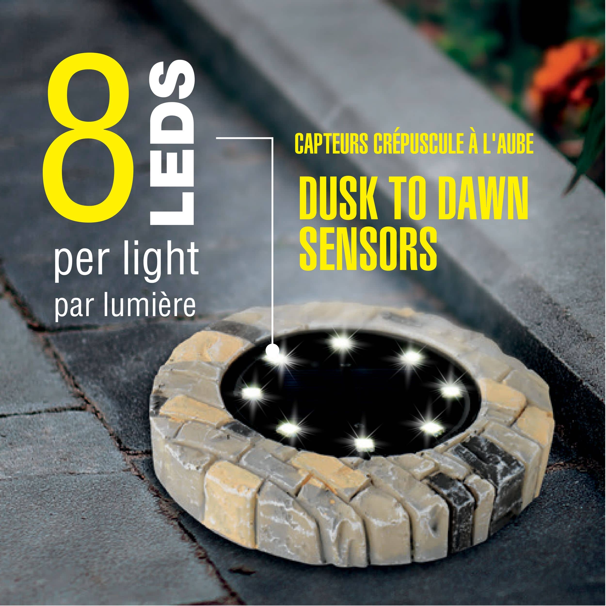 As Seen On TV Bell  Howell Outdoor Solar Disk Lights, Pebble Canadian  Tire