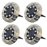 As Seen On TV Bell & Howell Solar Disk Lights, Slate Rock Front_Three_Fourths_Angled_Left