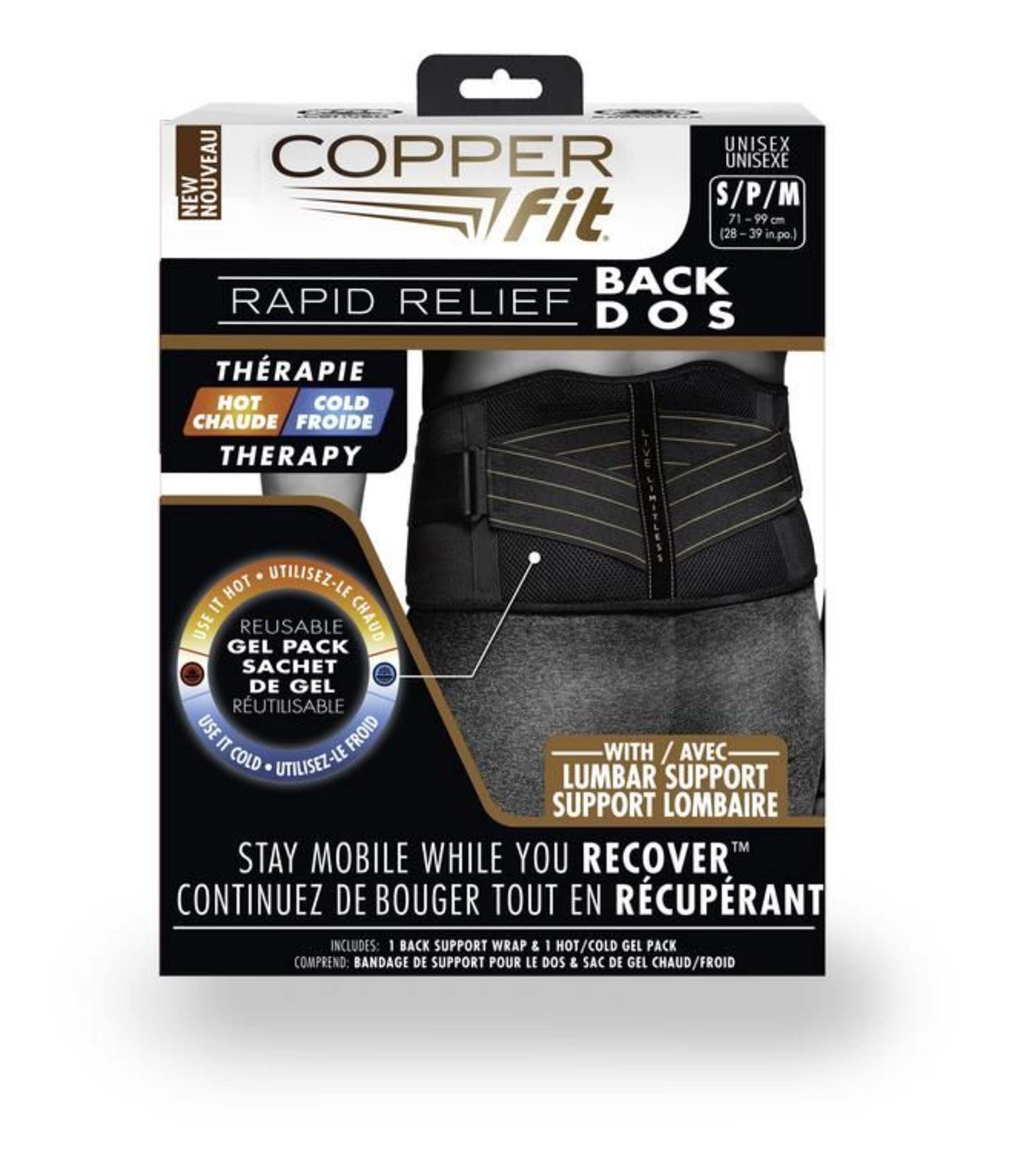 As Seen On TV Copper Fit Rapid Relief Back Support Wrap | Canadian Tire