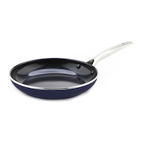 As Seen On TV Blue Diamond Non-Stick Frying Pan, 8-in Front_Three_Fourths_Angled_Left