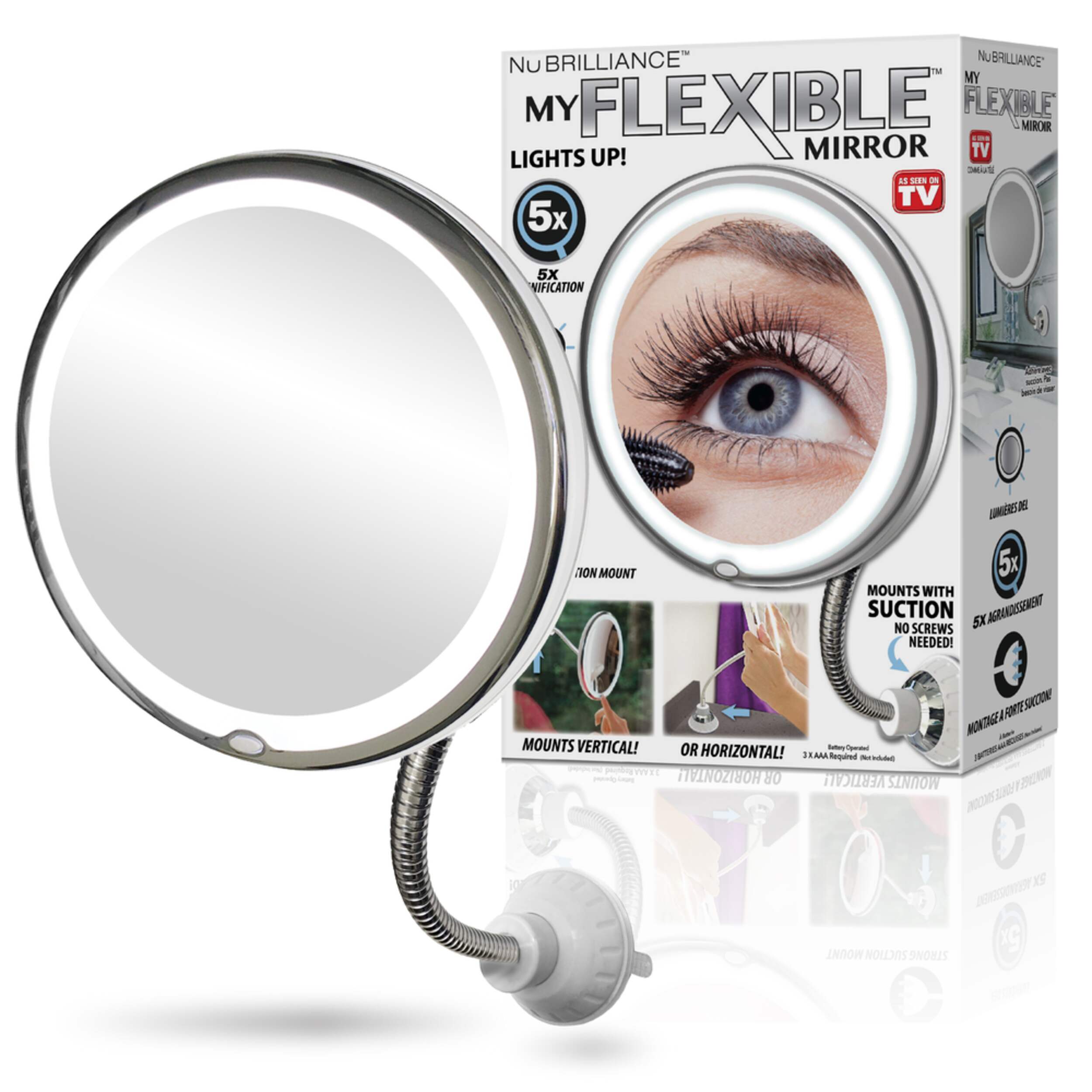 As Seen On TV NuBrillance™ My Flexible Mirror Front_Three_Fourths_Angled_Left