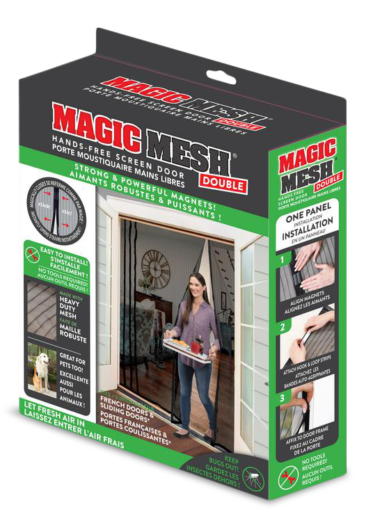 Portemoustiquaire double mains libres à aimants Magic Mesh Canadian Tire