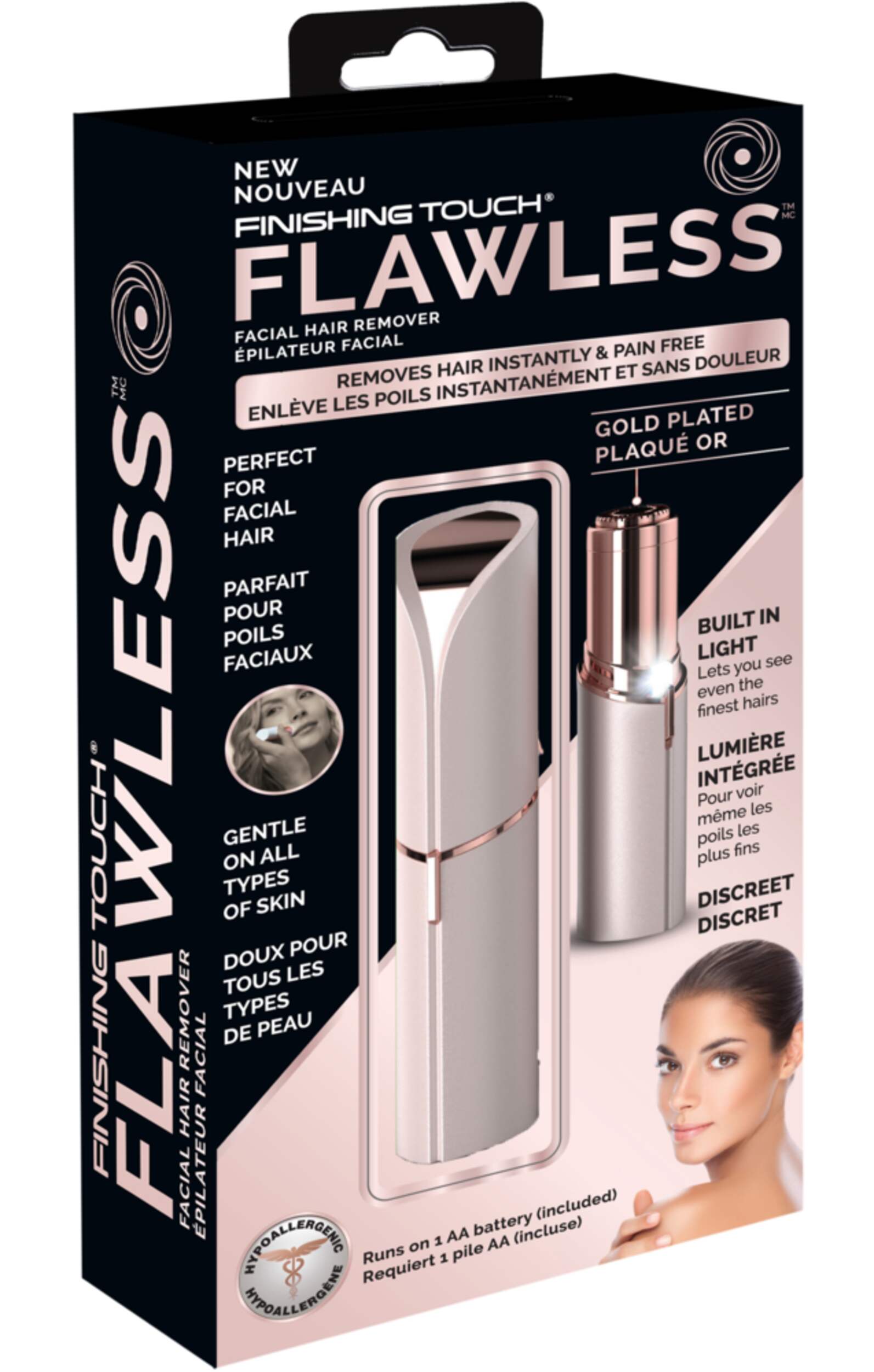 As Seen On TV Finishing Touch® Flawless Facial Hair Remover | Canadian Tire