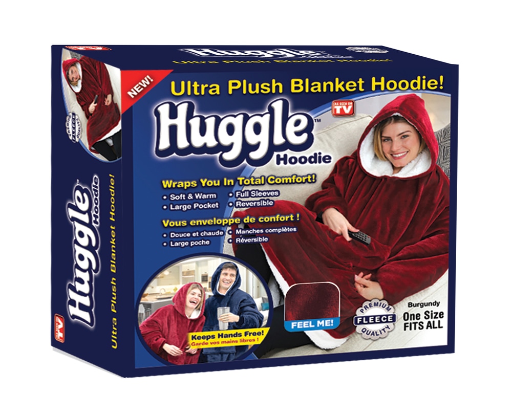 Huggle Hoodie™ Ultra Plush Blanket Hoodie, Red Canadian Tire