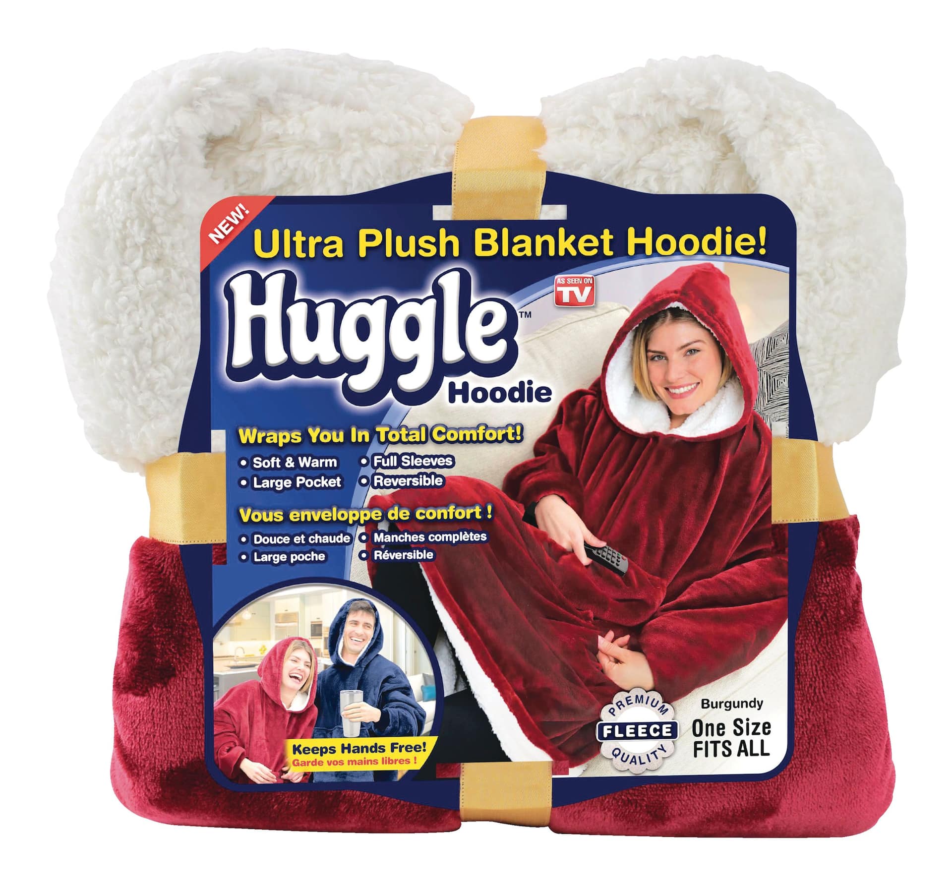 Huggle Hoodie™ Ultra Plush Blanket Hoodie, Red | Canadian Tire
