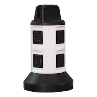 As Seen On TV Bell & Howell Spin Power Outlet Tower Front_Flat