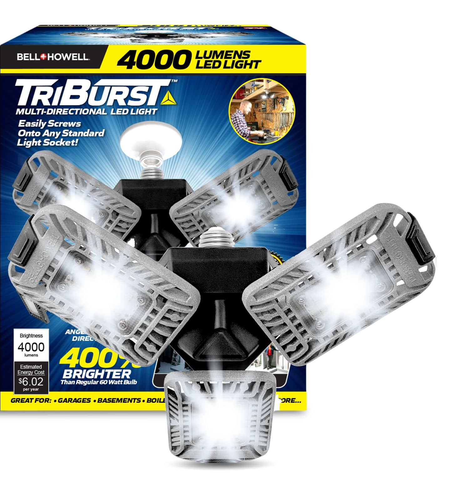 As Seen On TV Triburst Multi-Directional LED Light Canadian Tire