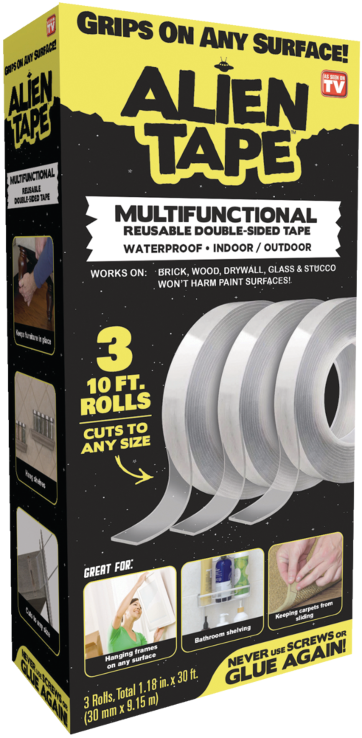 As Seen On TV Reusable & Double-Sided Alien Tape Front_Flat