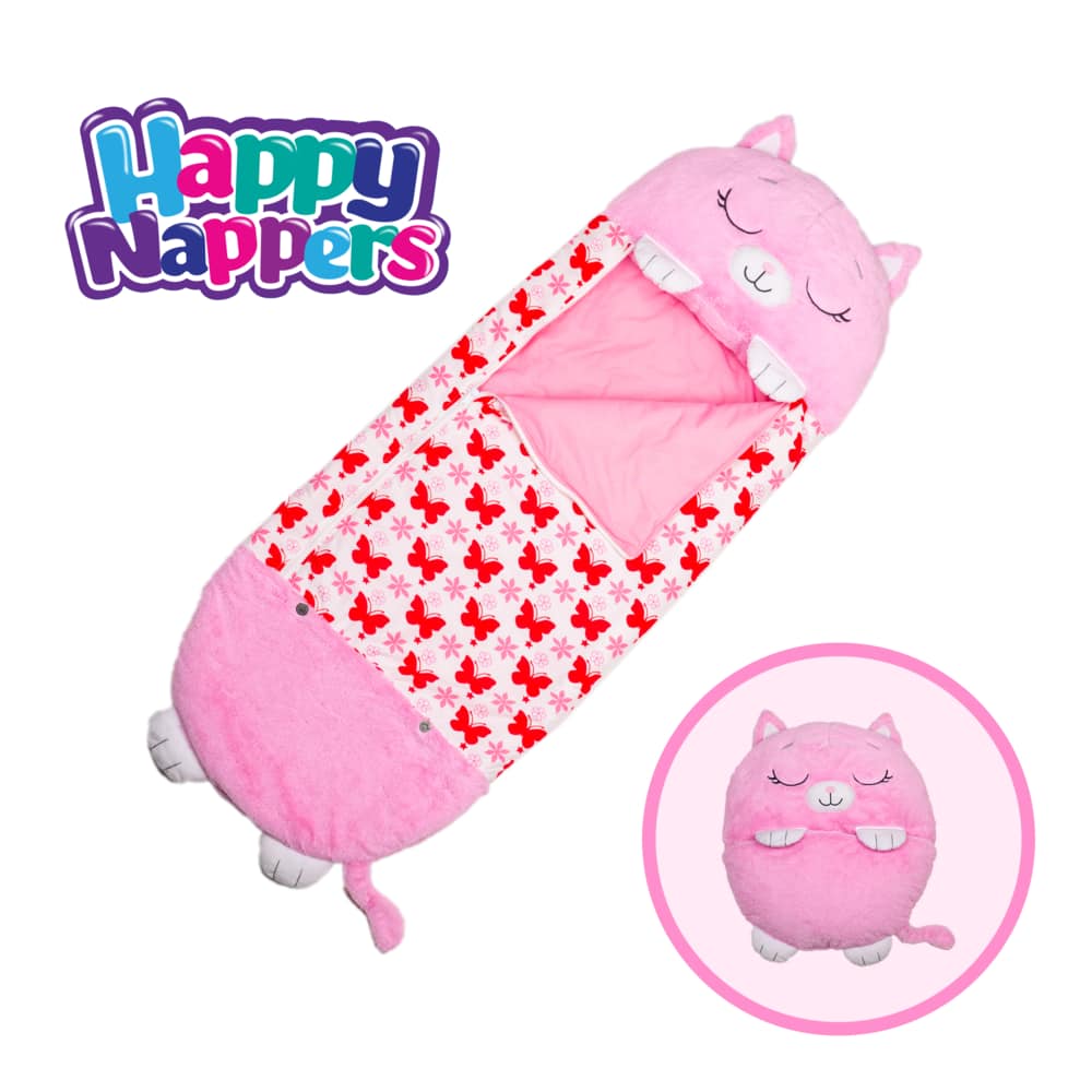 happy napper large pink kitty