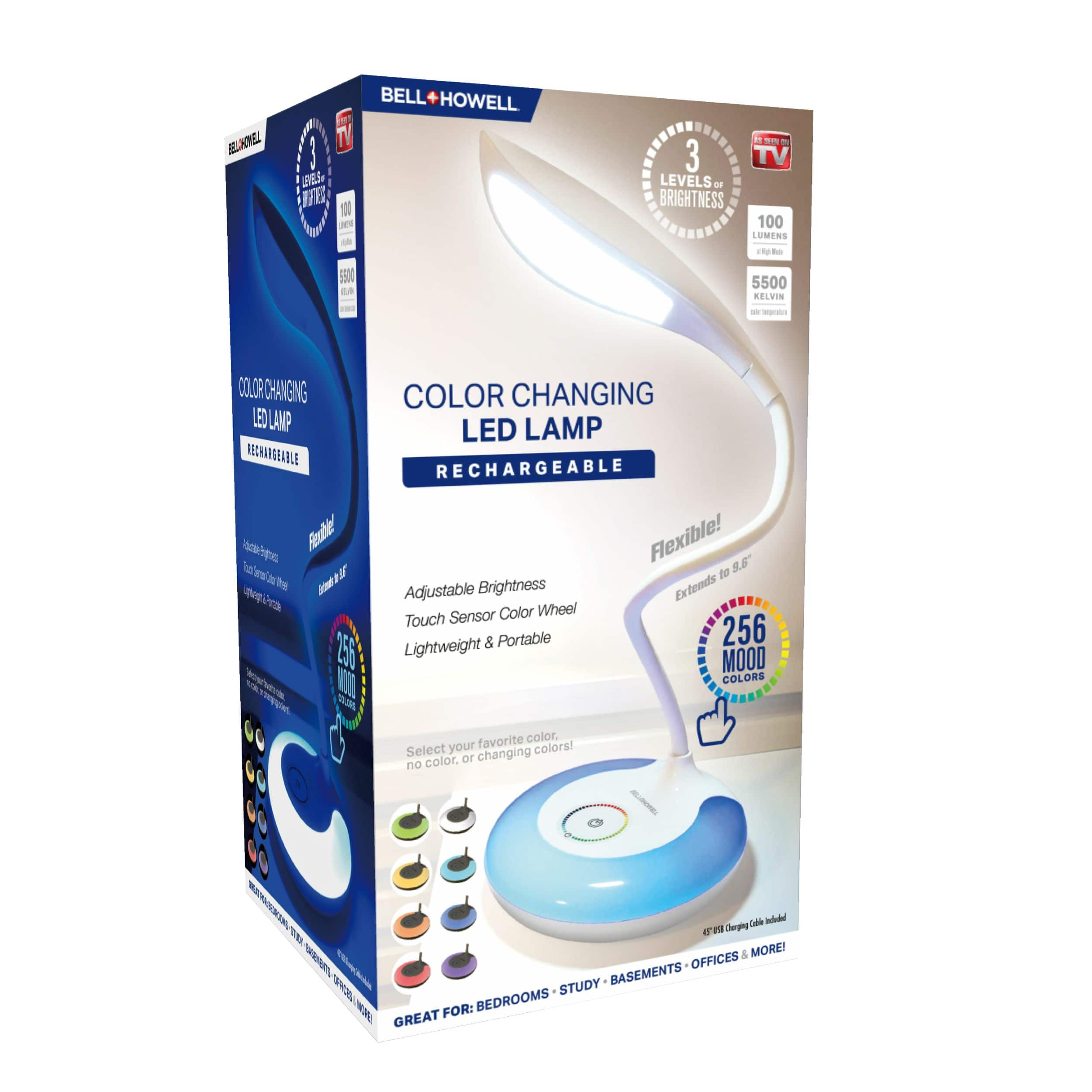 As Seen On TV Bell Howell Rechargeable Colour Changing LED Lamp