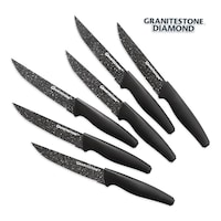 As Seen On TV Granitestone¿s Steak Knife Set, Stainless Steel, 6-pc