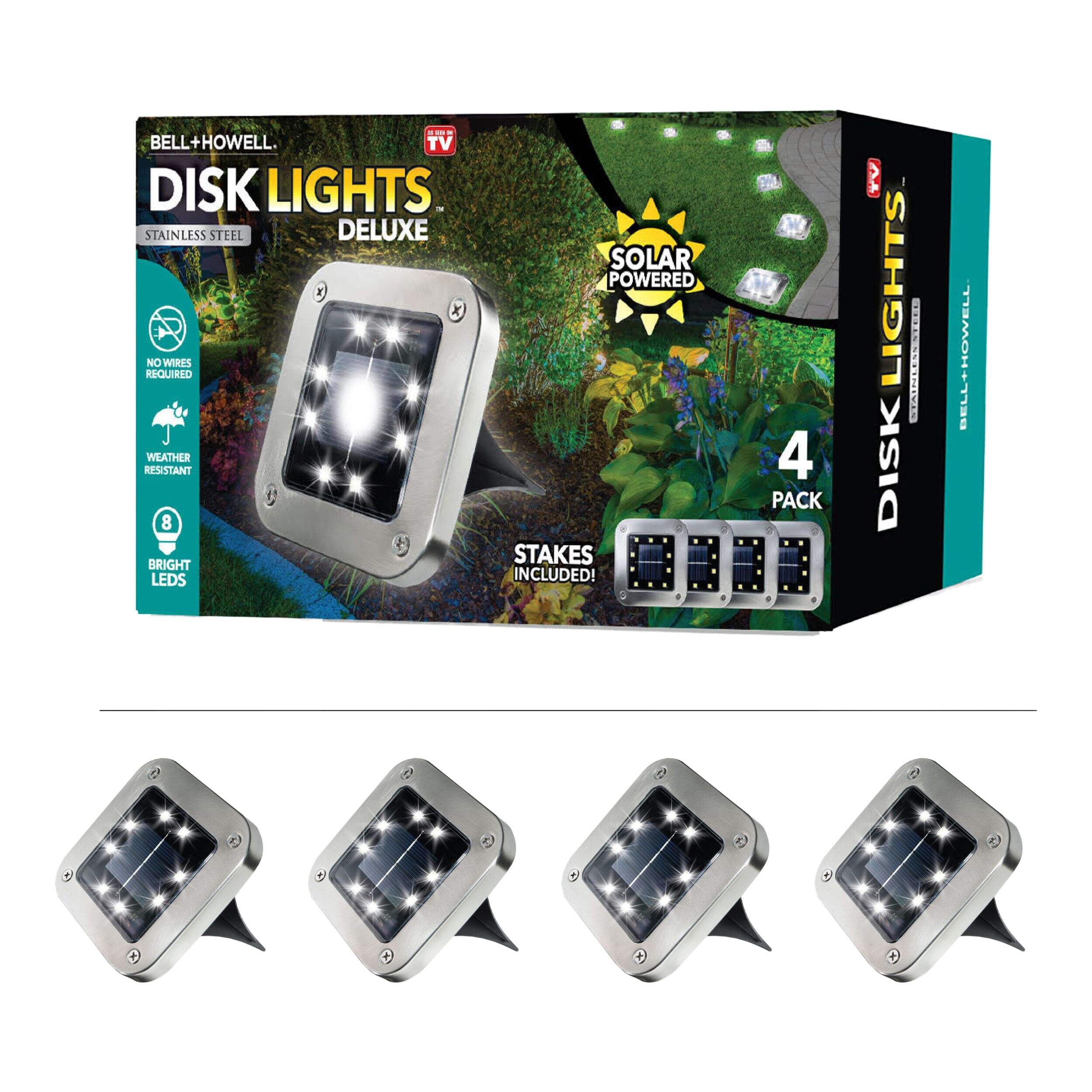 As Seen On TV Bell & Howell Square Disk Lights Deluxe Front_Angled_Left