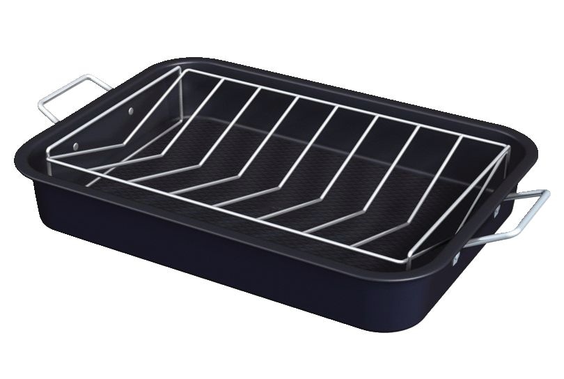As Seen On TV Blue Diamond Roasting Pan with Stainless Steel Rack Canadian Tire