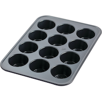 As Seen On TV Blue Diamond Muffin Pan, 12-Cup Overhead_Plunge