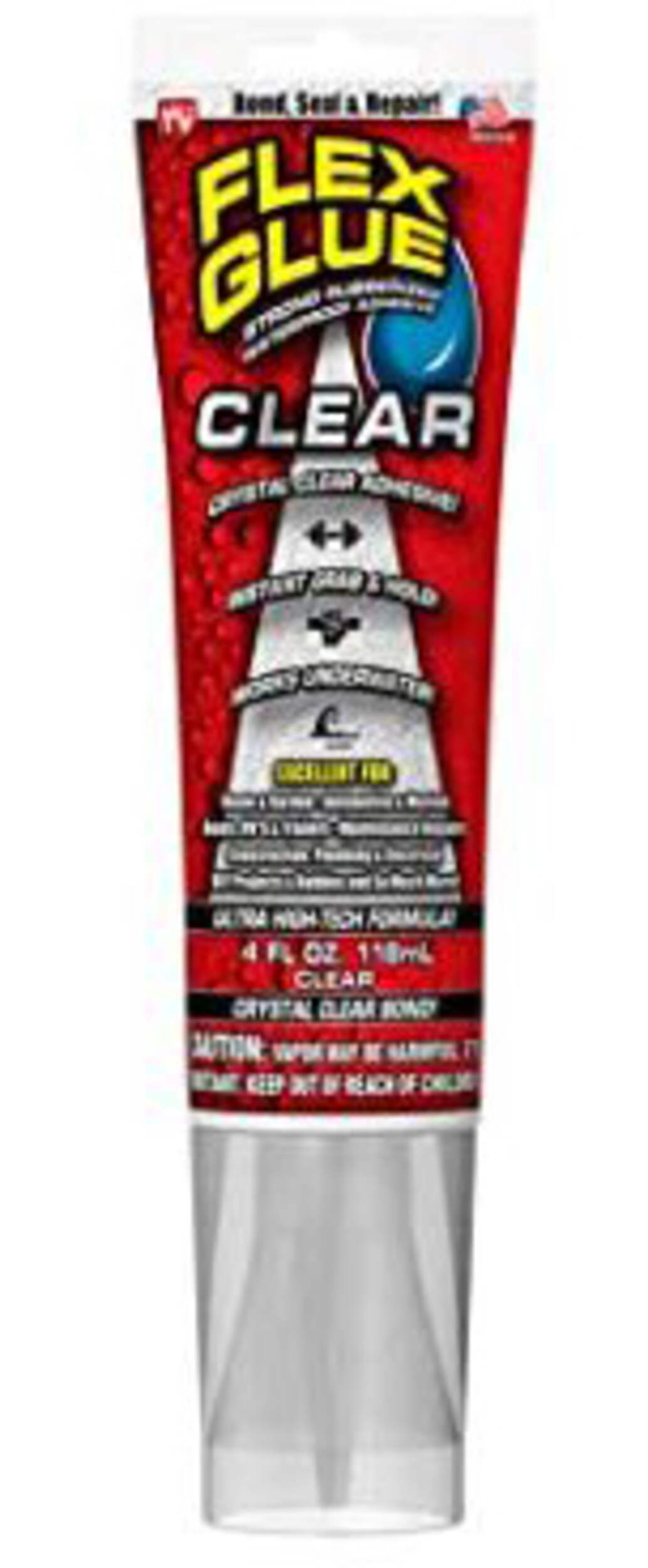 As Seen On TV Clear Flex Glue, 4-oz Front_Flat