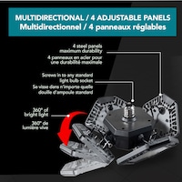 Lampe à DEL multidirectionnelle Bell and Howell QuadBurst, comme à la télé Overhead_Plunge