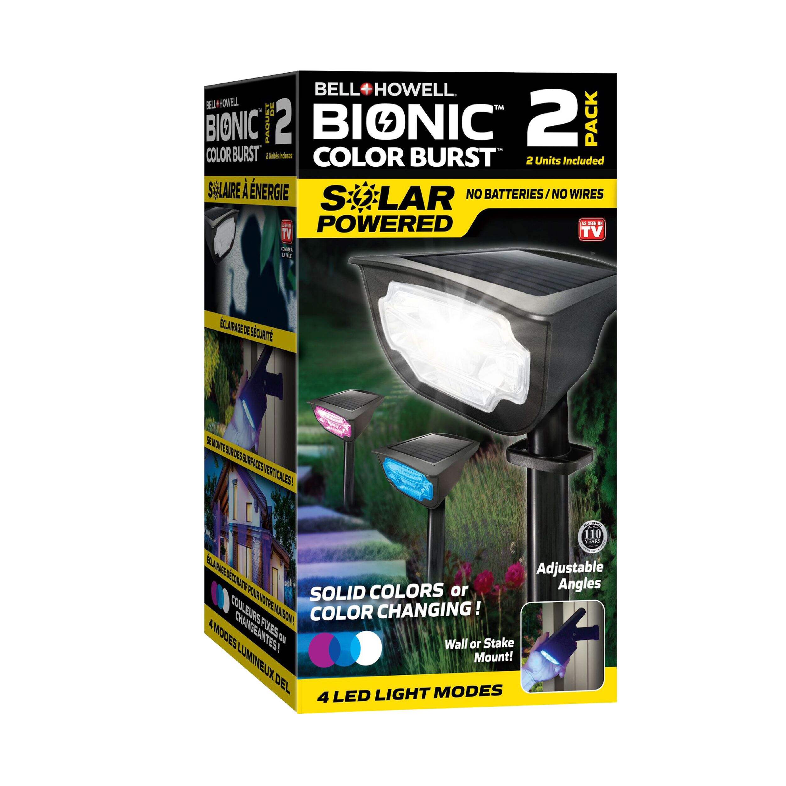 As Seen On TV Solar Powered Bionic Colour Burst Front_Three_Fourths_Angled_Right